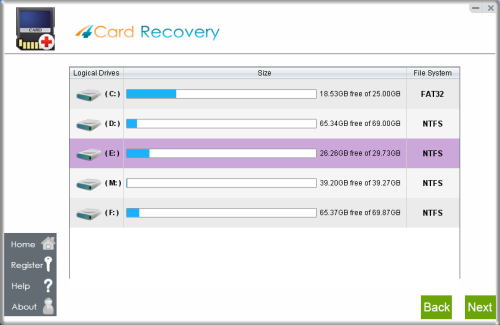 select raw card drive